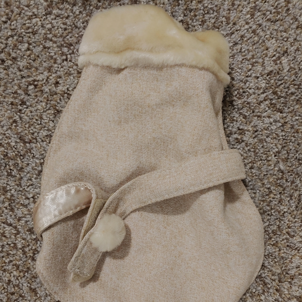Dog coat with fur